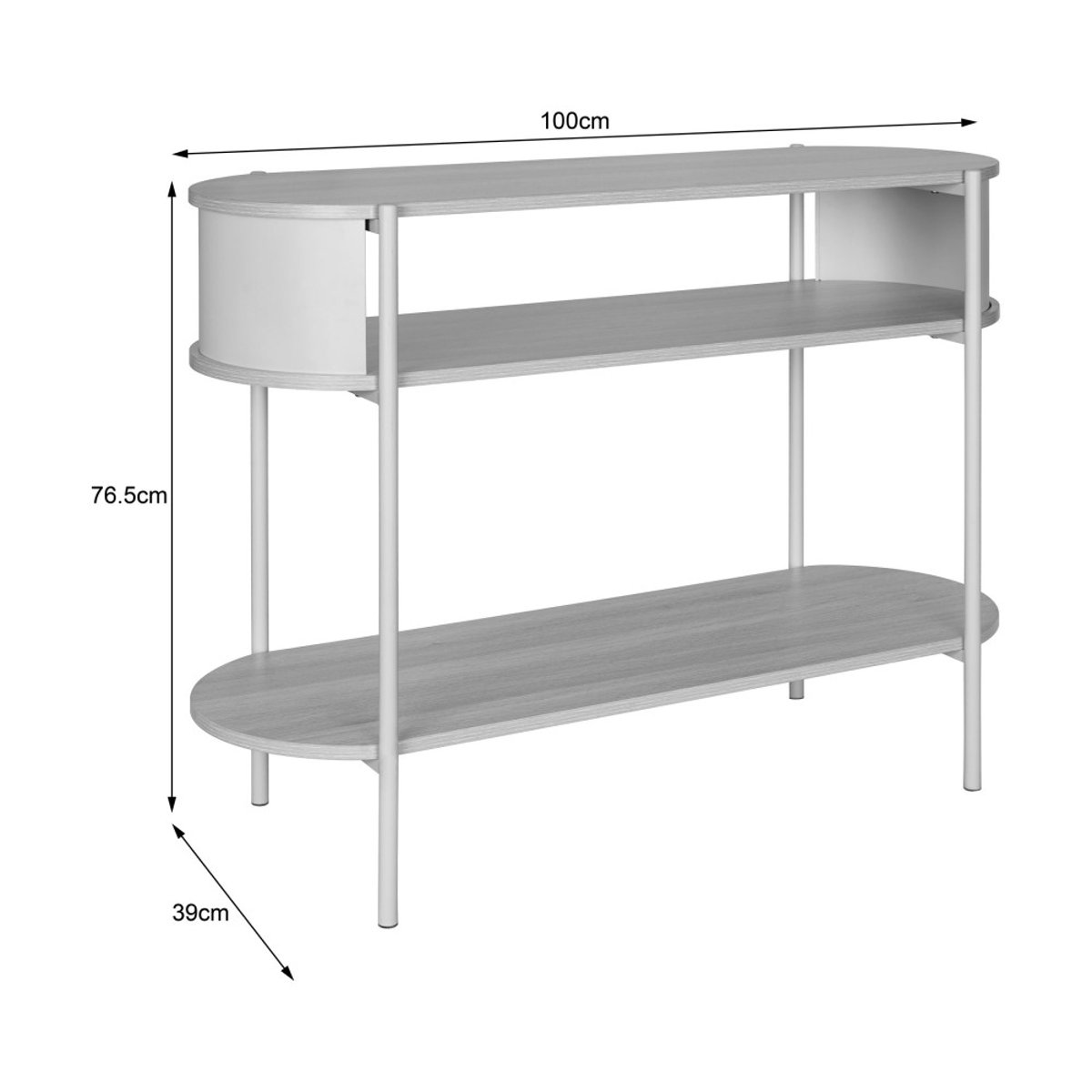 Console en bois et métal L100cm- PACO beige, DRAWER
