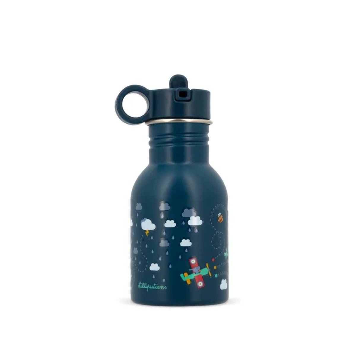 Gourde 400ml avec jeu Cherche et trouve Jules couleur unique, LILLIPUTIENS