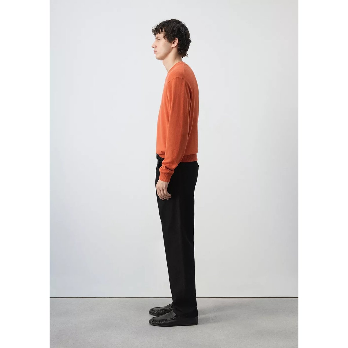 Jean 100 % coton relaxed-fit black denim, MANGO MAN