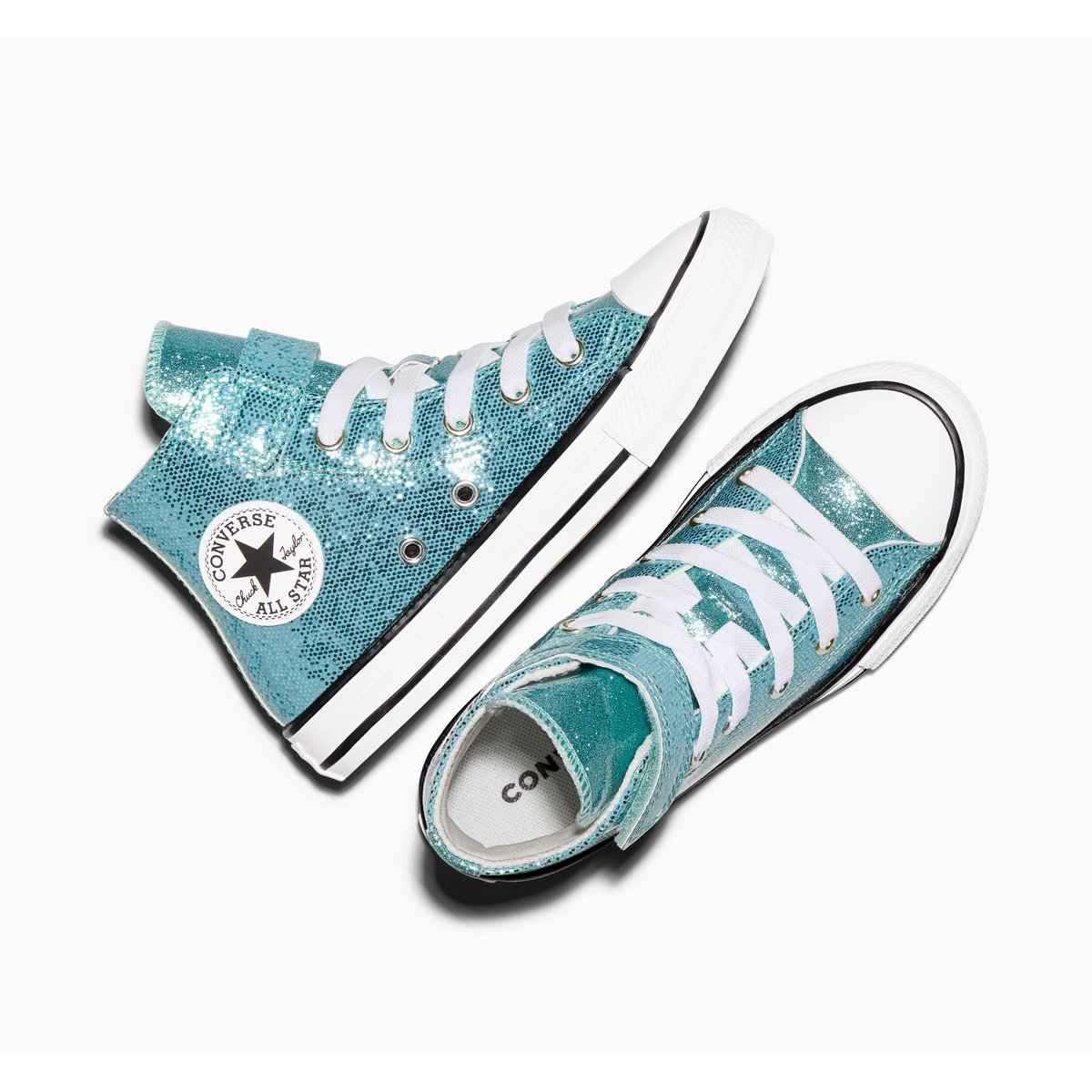 Baskets CHUCK TAYLOR ALL STAR EASY-ON SHIMMER aqua mirage/white/black, CONVERSE