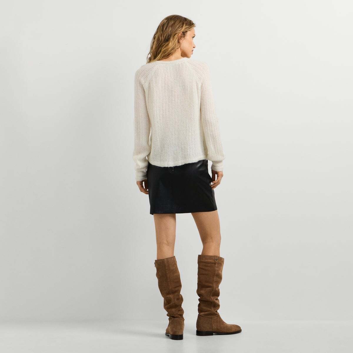 Cardigan En Maille Avec Fermeture Boutonnée blanche mousse, PEPE JEANS