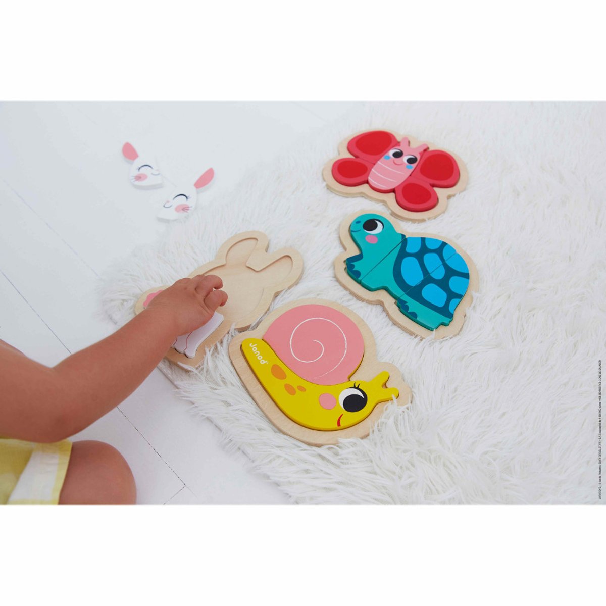 4 Puzzles Evolutifs - Jardin couleur unique, JANOD