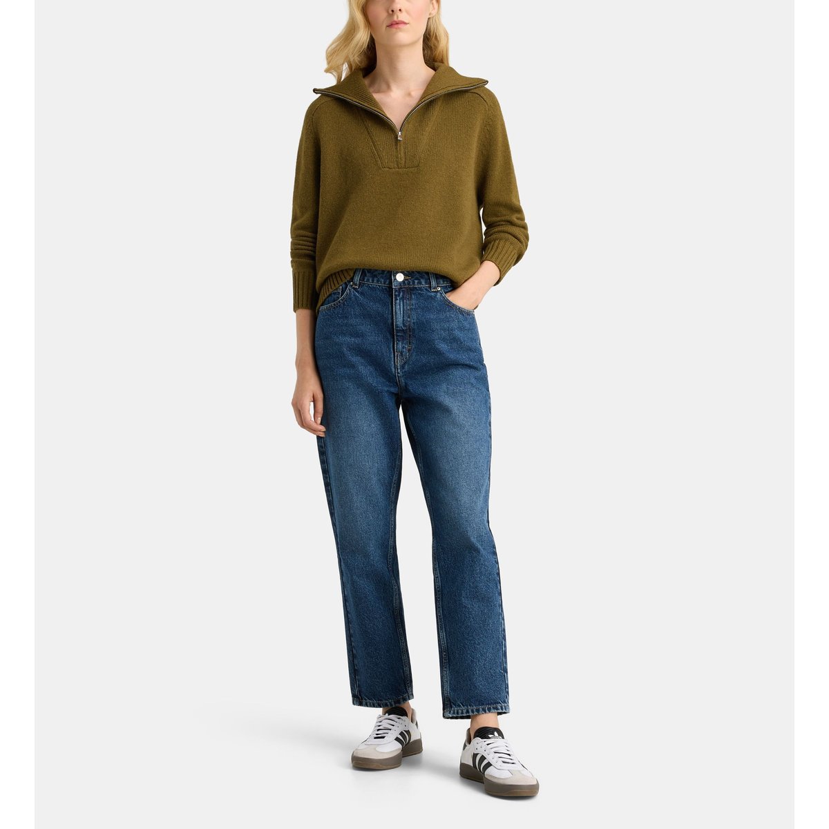 Pull camionneur fedherbe laine vert, GALERIES LAFAYETTE