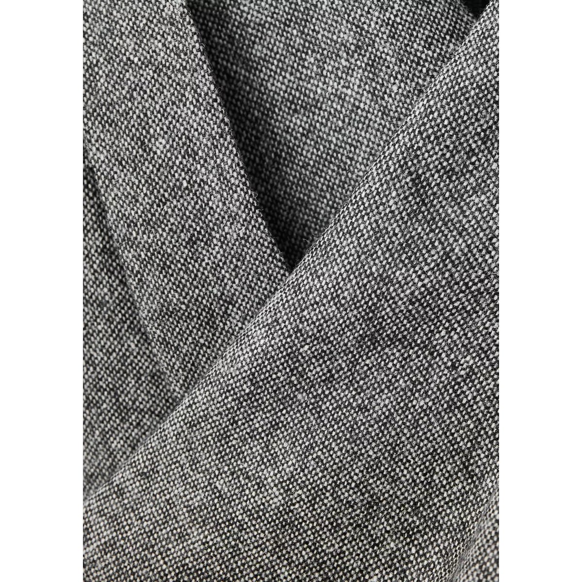Top croisé en laine chinée gris chiné moyen, MANGO