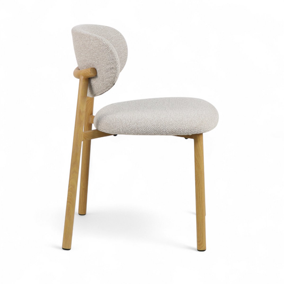 Chaise repas tissu écru gris clair, ZAGO