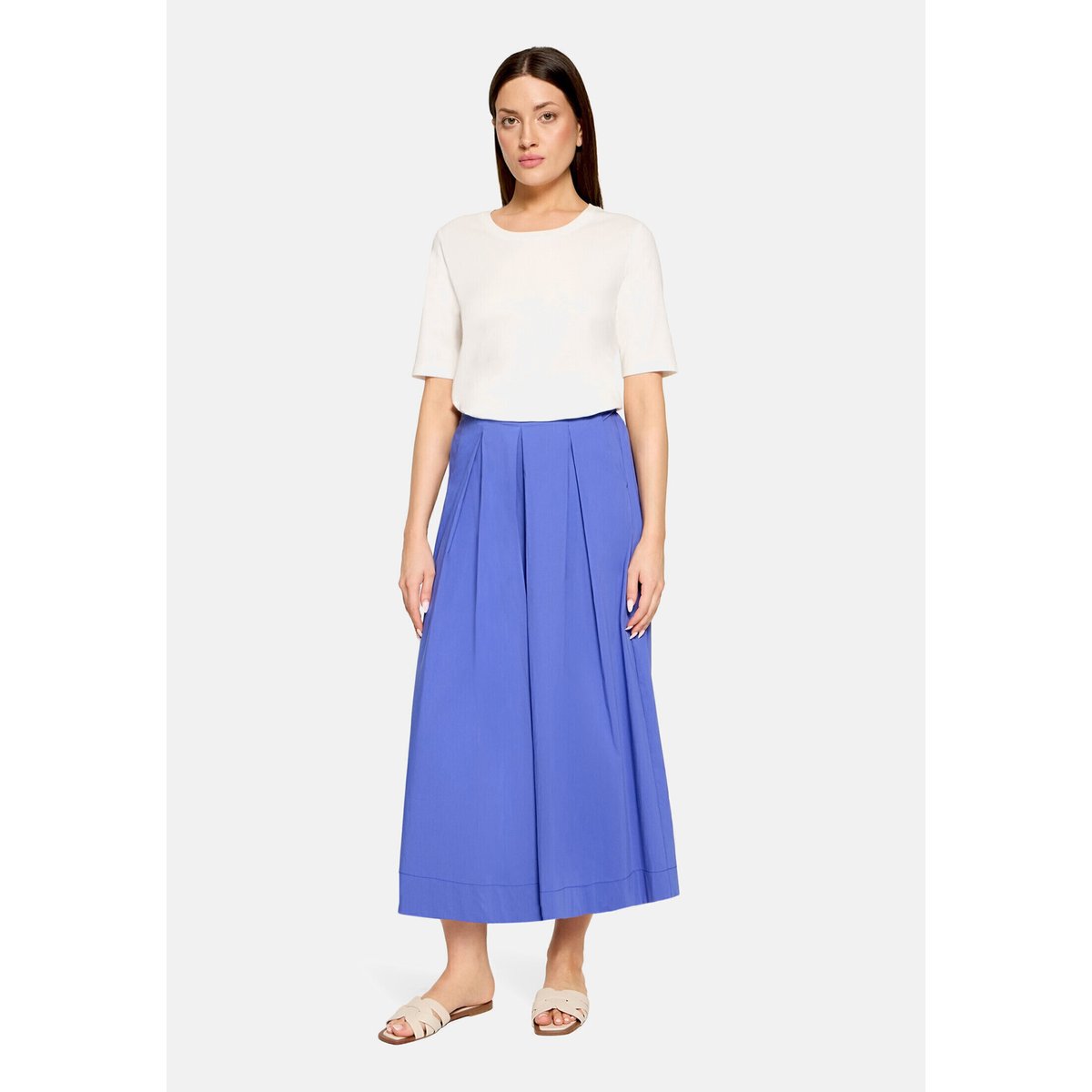 Jupe-culotte à pinces adria blue, BETTY BARCLAY