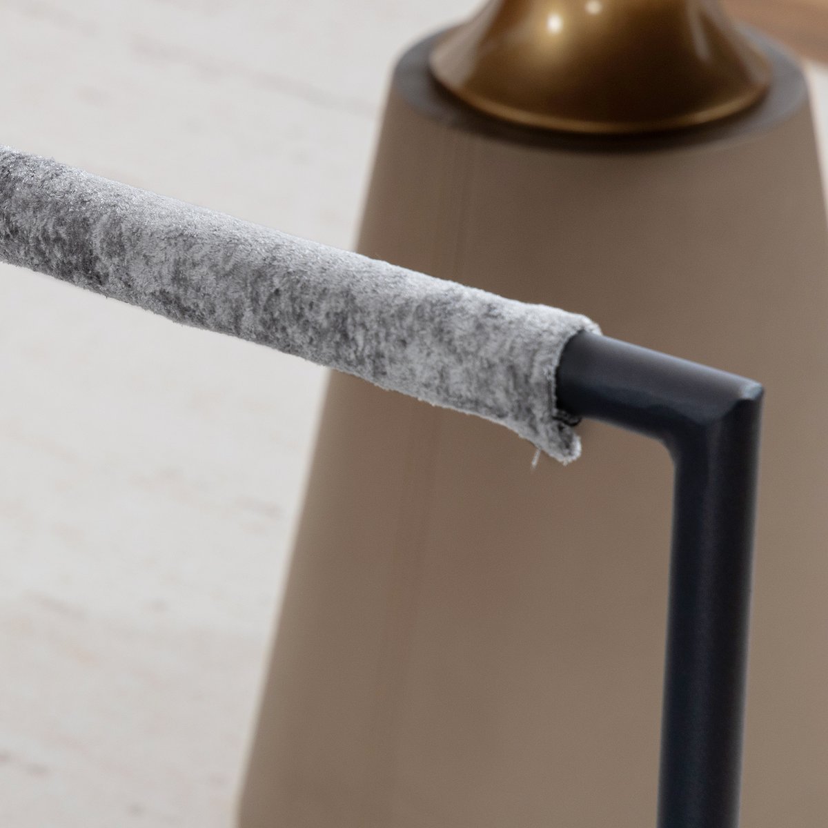 Accent Chair Velours imprimé (100 % gris clair, HOMCOM