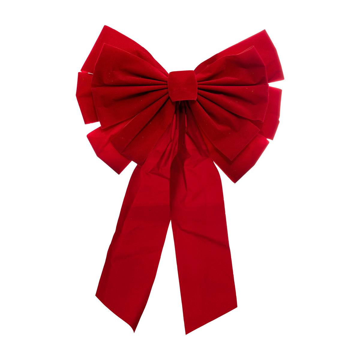 Nœud déco 40x60cm velours rouge rouge, FEERIC LIGHTS & CHRISTMAS