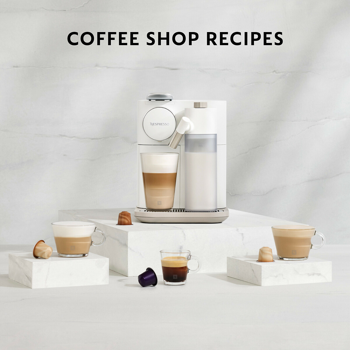 Nespresso by De'longhi Gran Lattissima Coffee Pod Machine white, NESPRESSO