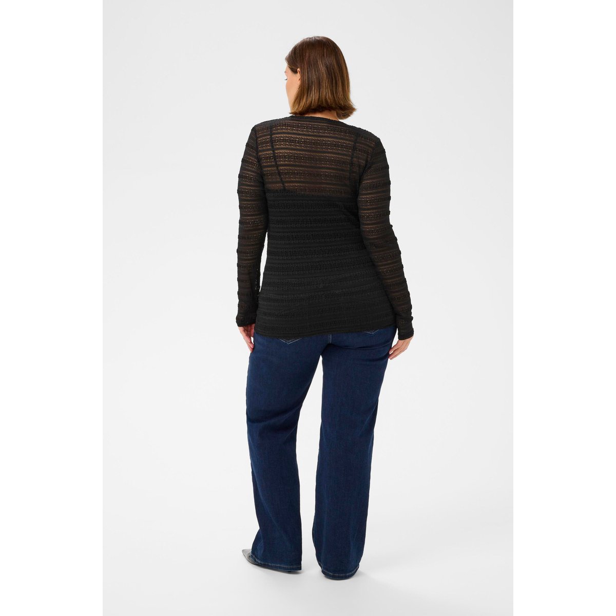T-shirt à manches longues noir black deep, KAFFE CURVE
