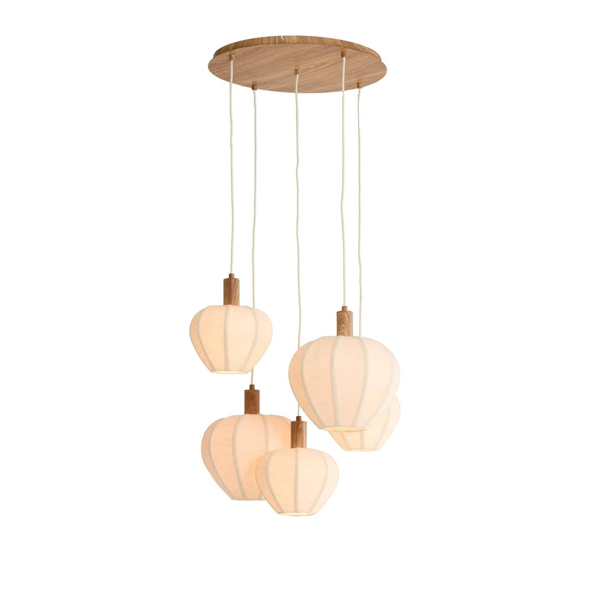 Lampe Suspendue Métal HUXI naturel, LIGHT & LIVING