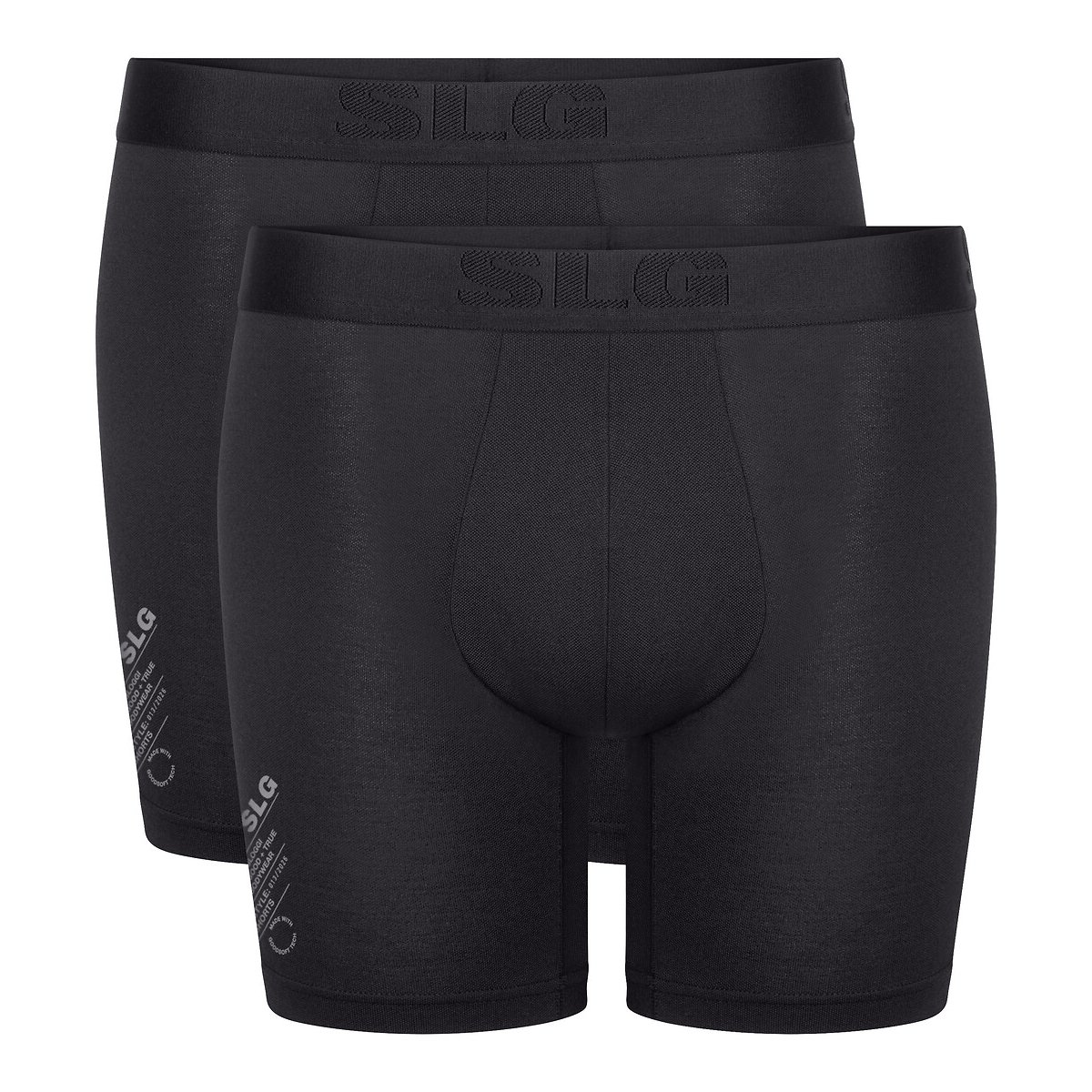 Set van 2 boxershorts BASE SOFT zwart + zwart, SLOGGI