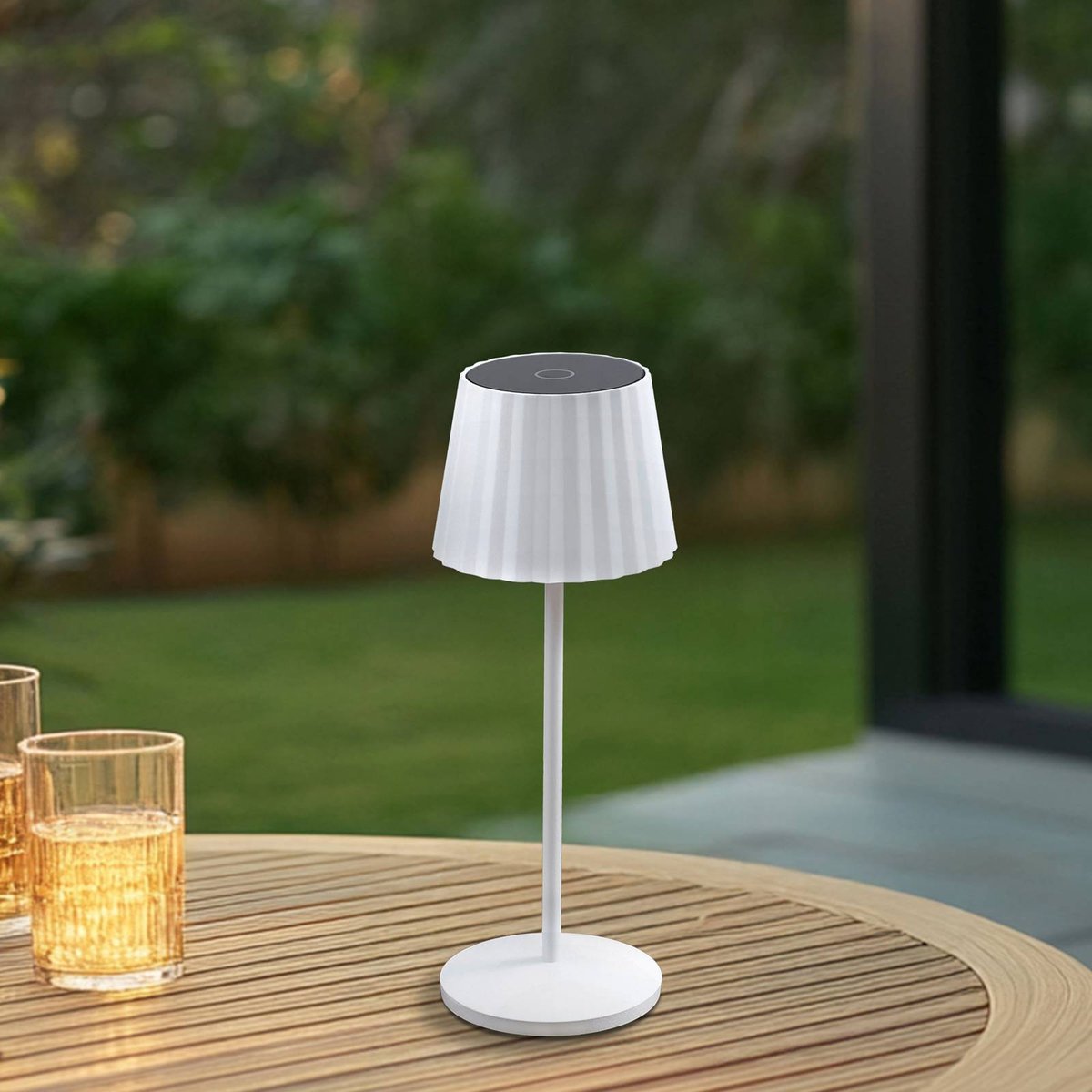 Luminaire de terrasse en aluminium moderneLED blanc mat, LINDBY