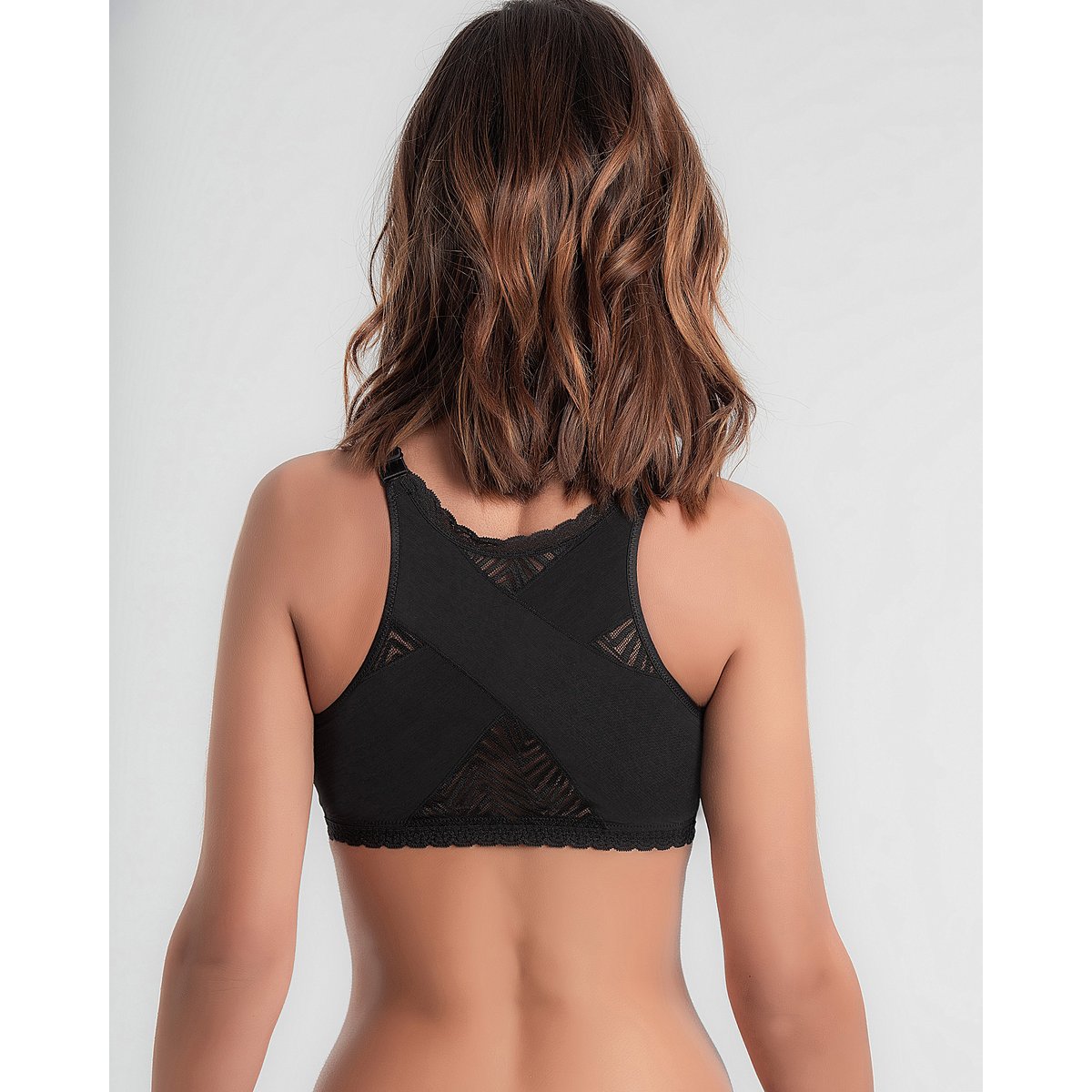 Soutien-gorge emboîtant ouverture devant avec armatures Ideal Posture noir, PLAYTEX