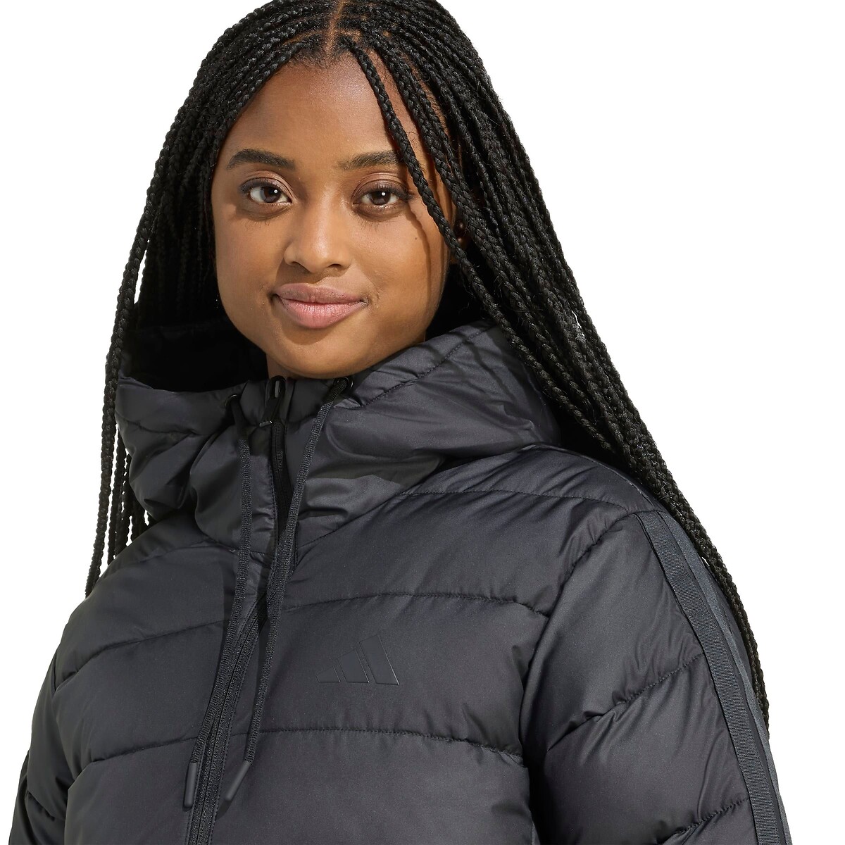 Doudoune courte à capuche ESSENTIALS noir, ADIDAS SPORTSWEAR