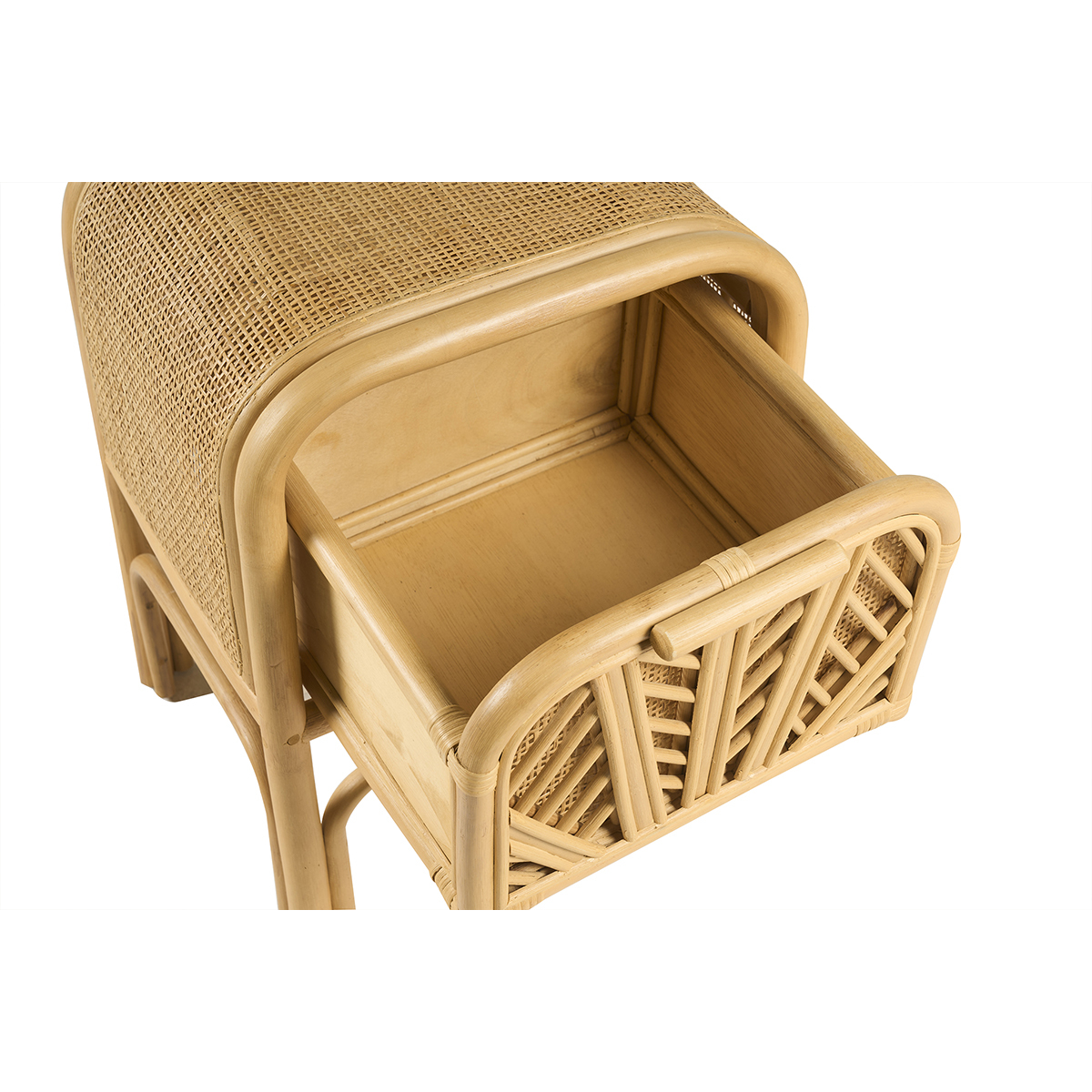 Table de chevet en rotin GALON naturel, MILIBOO