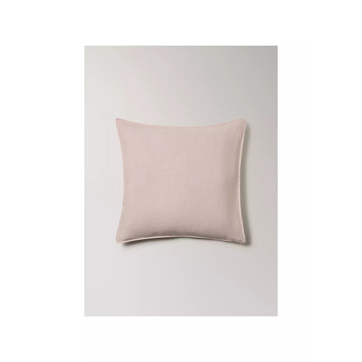 Deux taies d’oreiller 100 % lin mélangé 60x60 cm rose pâle, MANGO HOME
