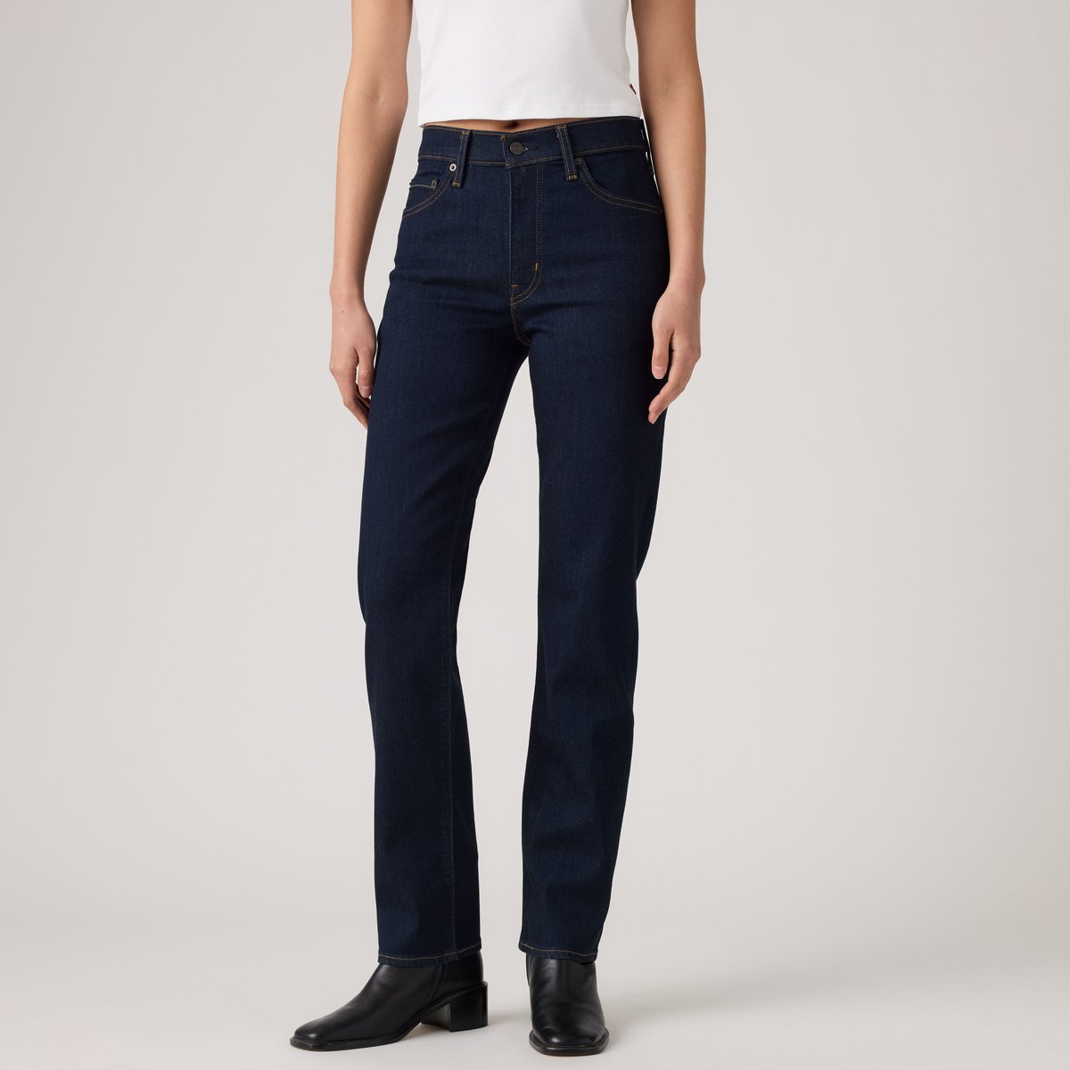 Jean 722 taille haute Slim bleu - true blue rinse, LEVI'S