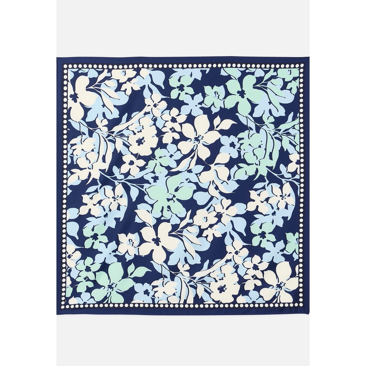 Foulard fleuri et pois bleu bleu marine fleuri, DAMART