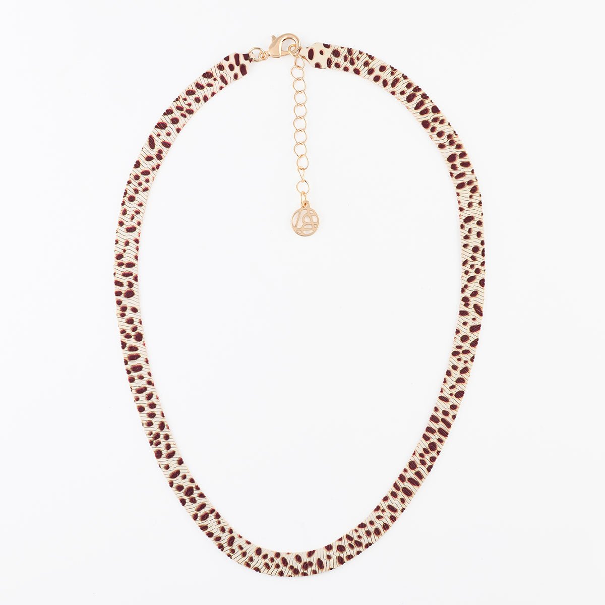 Collier chaine serpent Balagane imprimé tacheté doré, BALABOOSTE