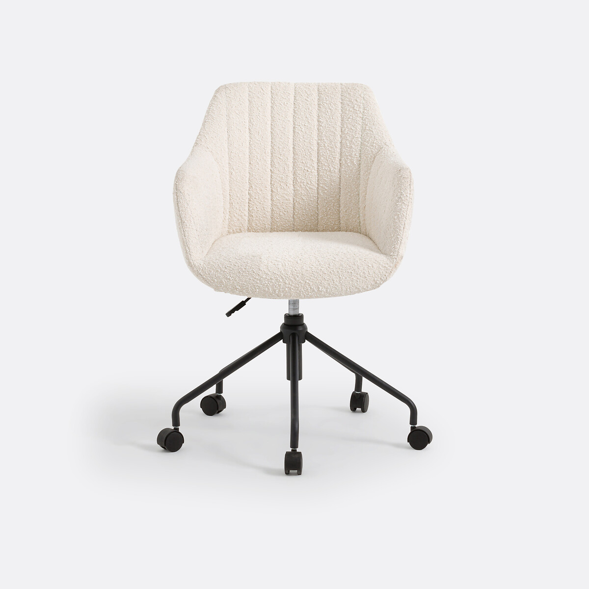 Fauteuil de bureau tissu bouclette, Matie ecru, LA REDOUTE INTERIEURS