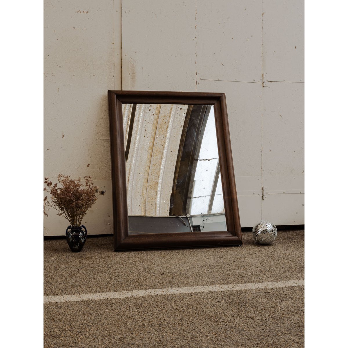 Grand miroir en bois Georges N°1231 - Bon état bois foncé, DEBONGOUT