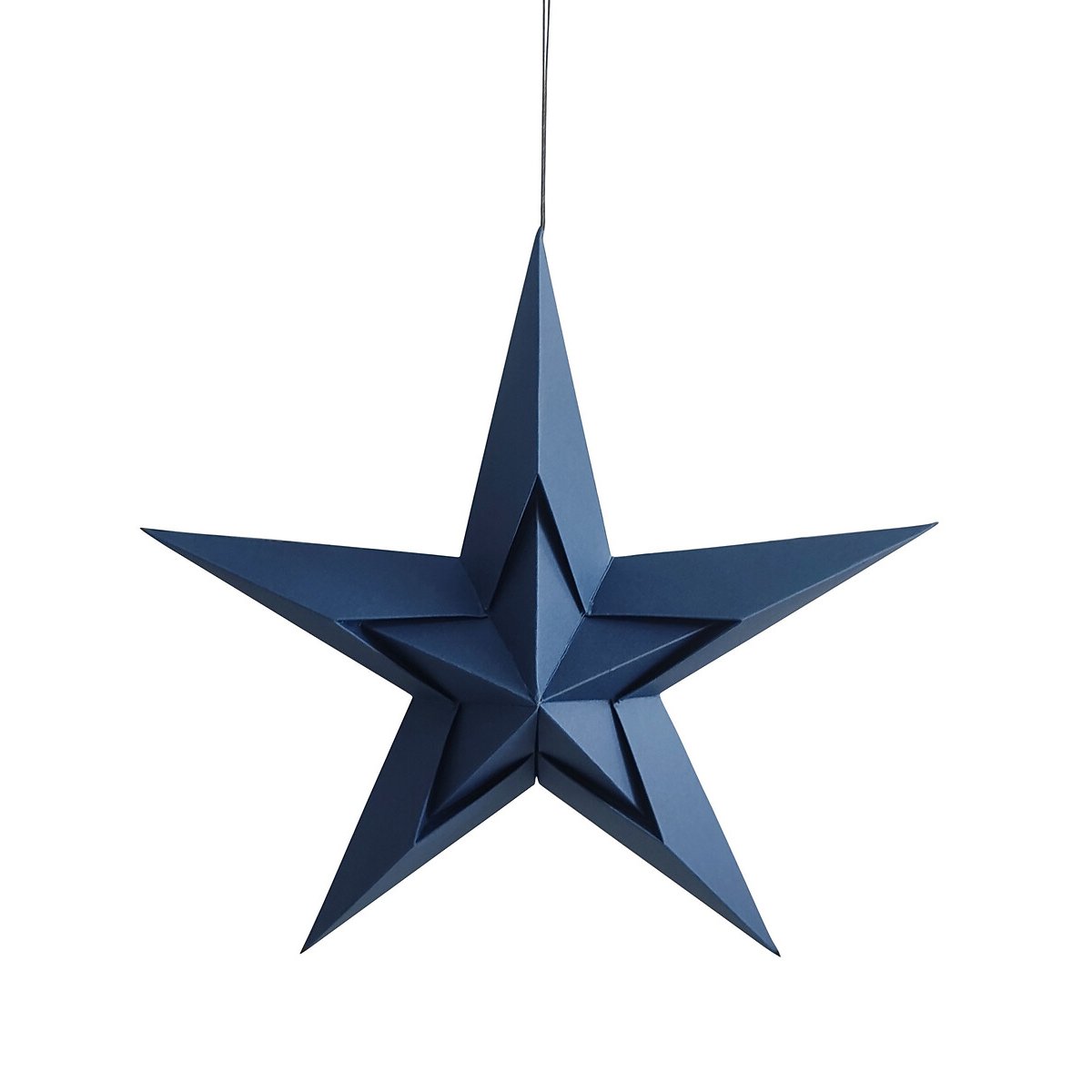 Set of 2 30cm Nordic Lights Paper 5-Point Stars blue, SO'HOME