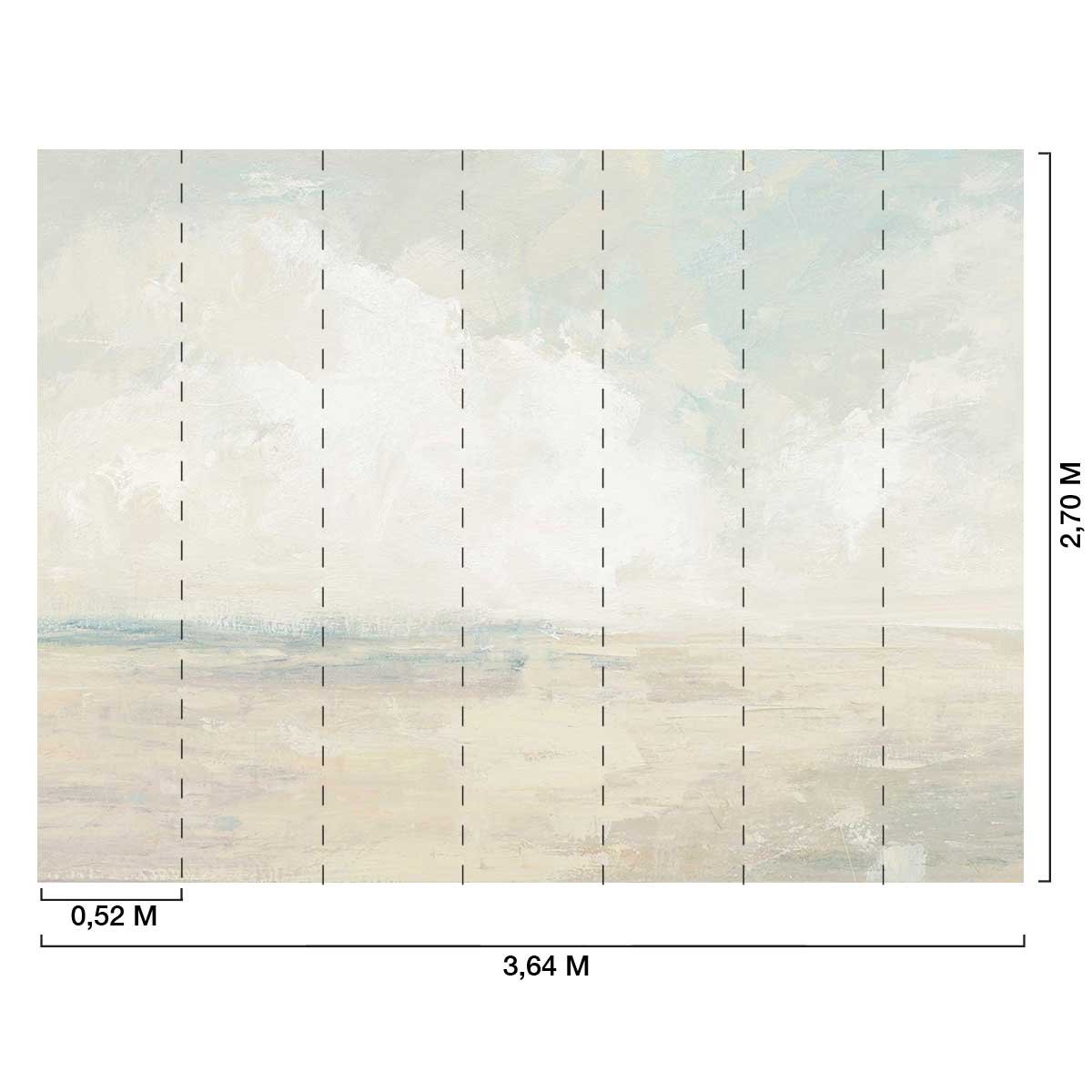 Papier peint panoramique Ciel et Sable vert, HEXOA