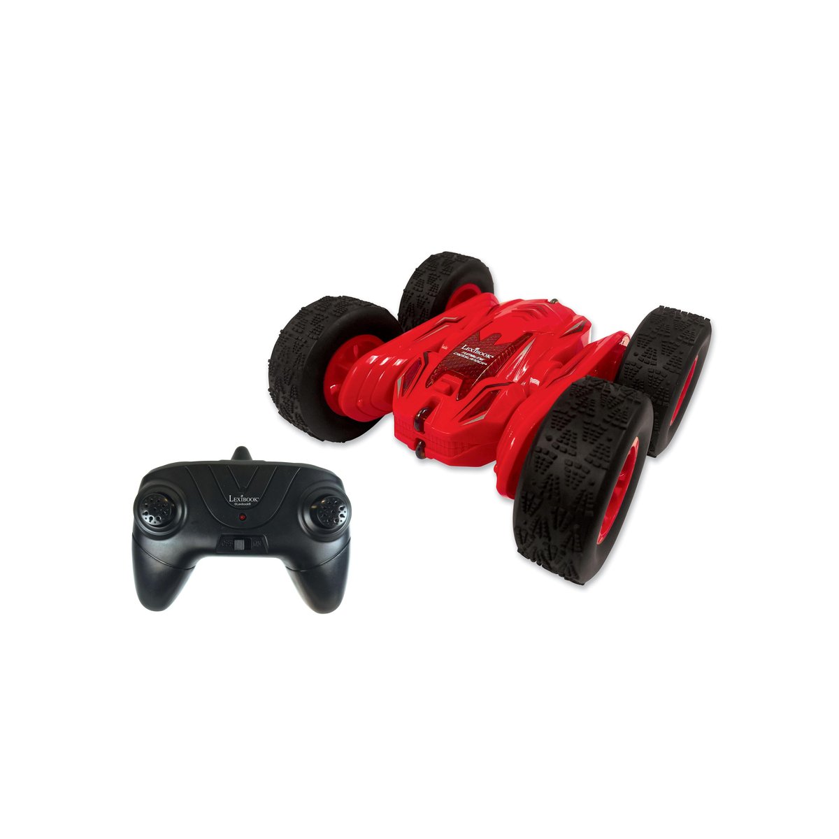 Tumbling Crosslander® - Voiture télécommandée rechargeable rouge, LEXIBOOK