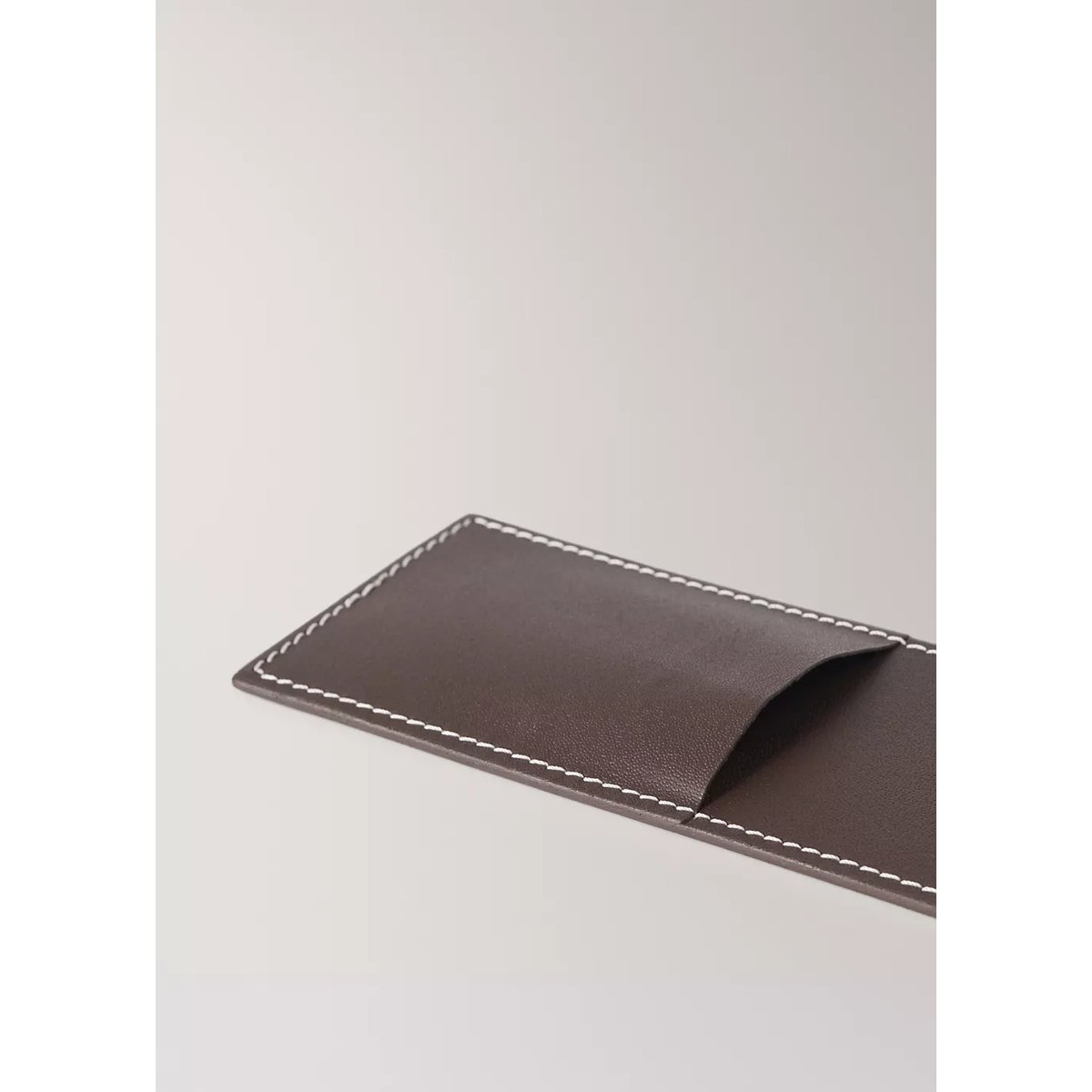 Serviette de table poche 100 % cuir marron, MANGO HOME