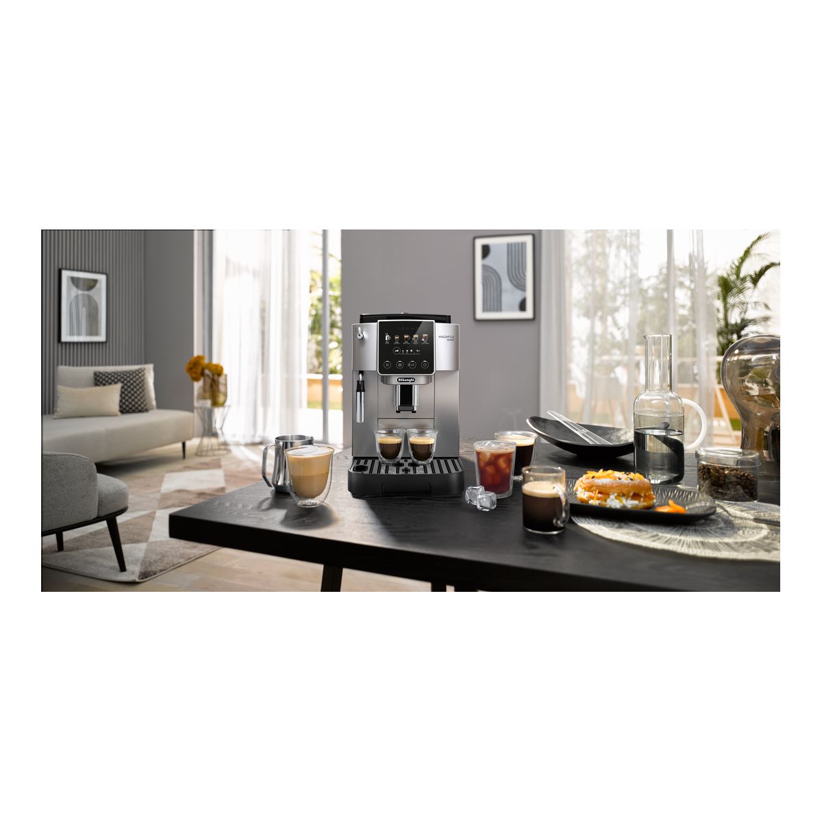 Expresso Broyeur Magnifica Start Color FEB2252.SB Argent couleur unique, DELONGHI
