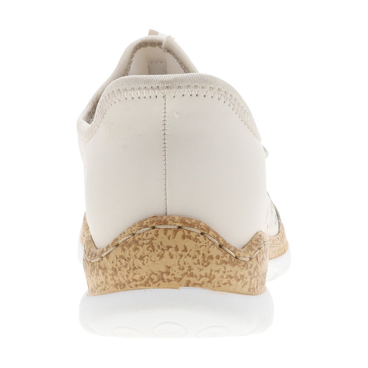 Sneakers FEMME RIEKER® perle et à slip-on beige, RIEKER