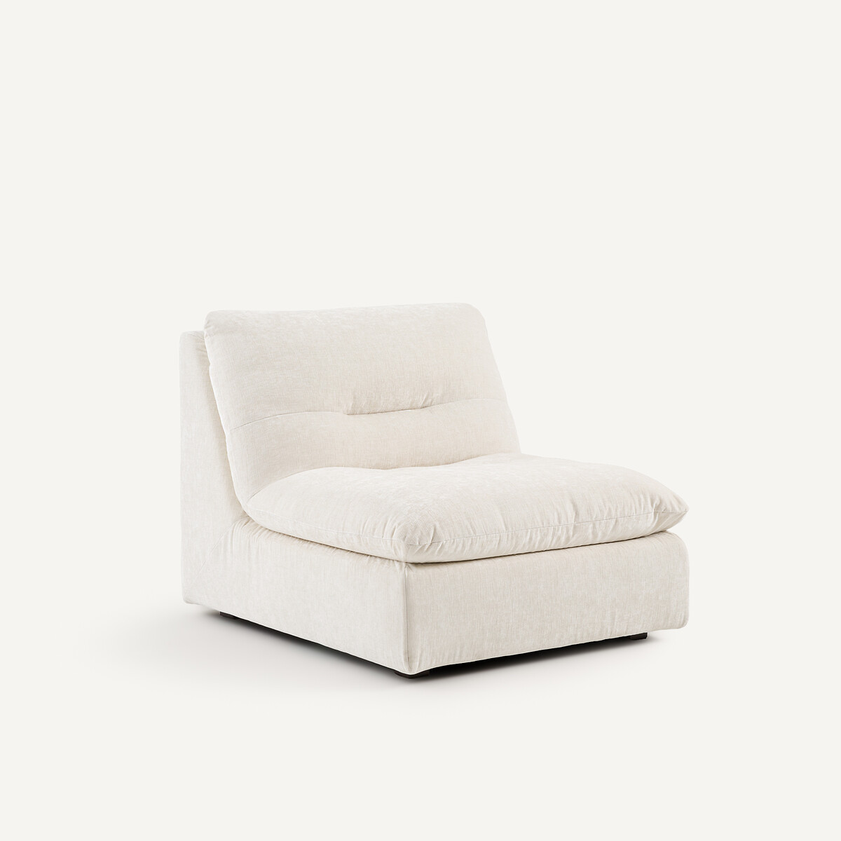 Chauffeuse modulable velours chenille, Giuliano blanc, AM.PM