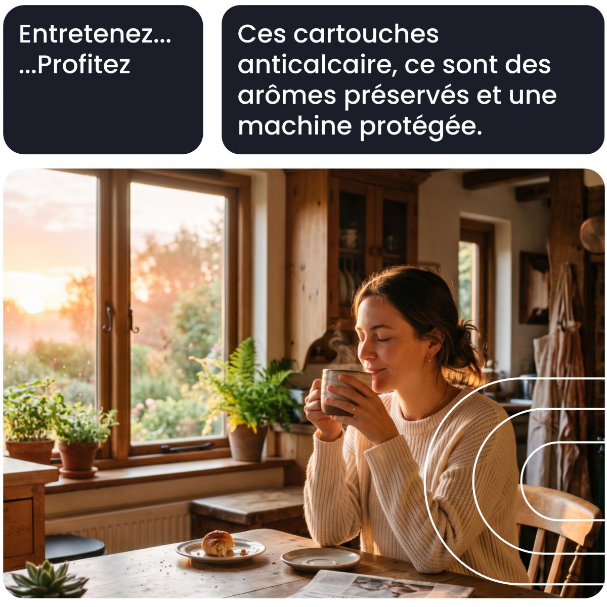 Cartouche filtrante pour expresso broyeur, compatible Krups - Lot de 4 couleur unique, ESSENTIEL B