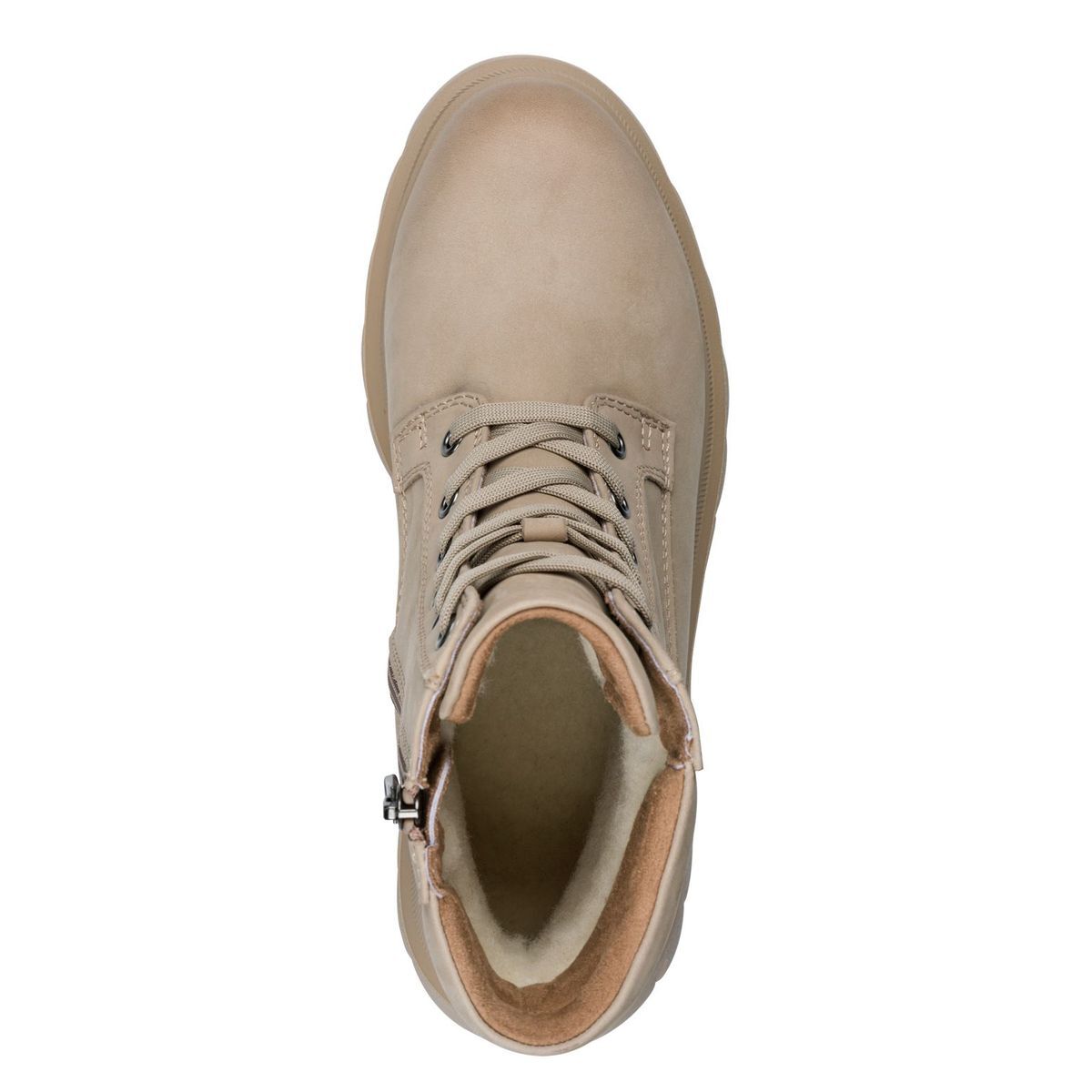 Bottine en cuir marron taupe, MARCO TOZZI