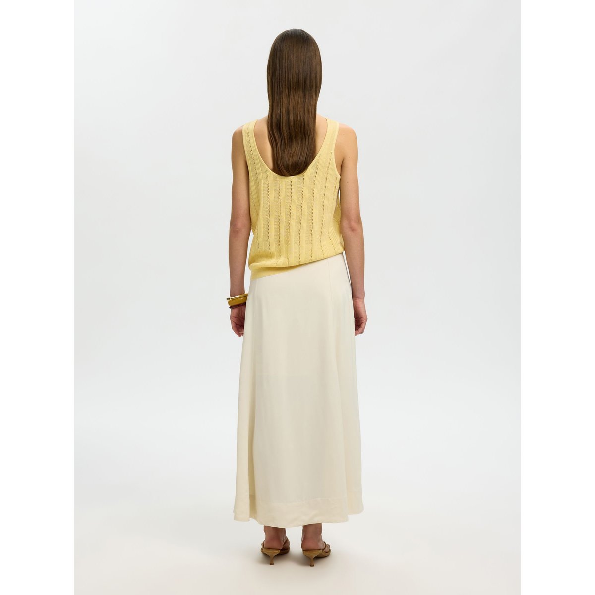 Top En Maille jaune - italian straw, SELECTED