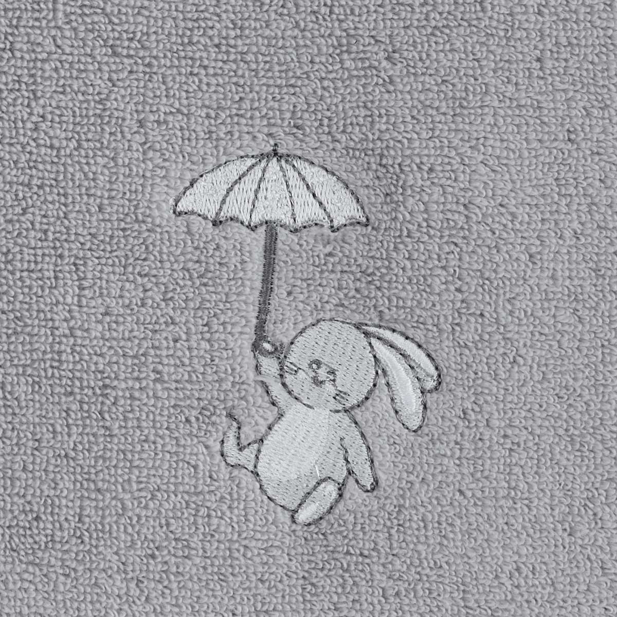 Drap de bain en coton peigné Zéro Twist BABY SOFT RAIN RABBIT gris cendré, SENSEI MAISON