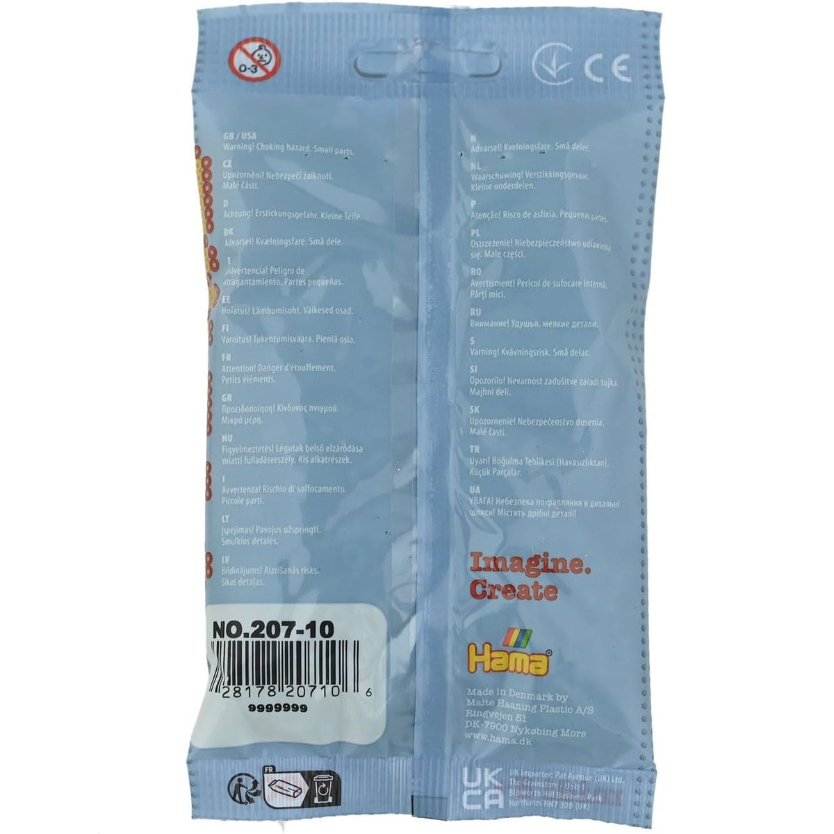 Sachet 1000 perles plastique vert, HAMA