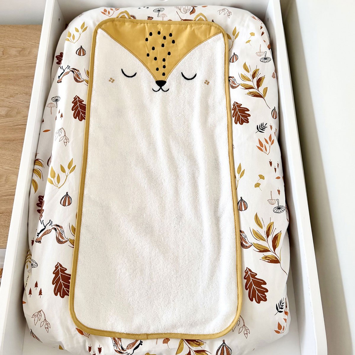 Housse de matelas à langer + 2 tapis de change Merlin ecru, PETIT BEGUIN