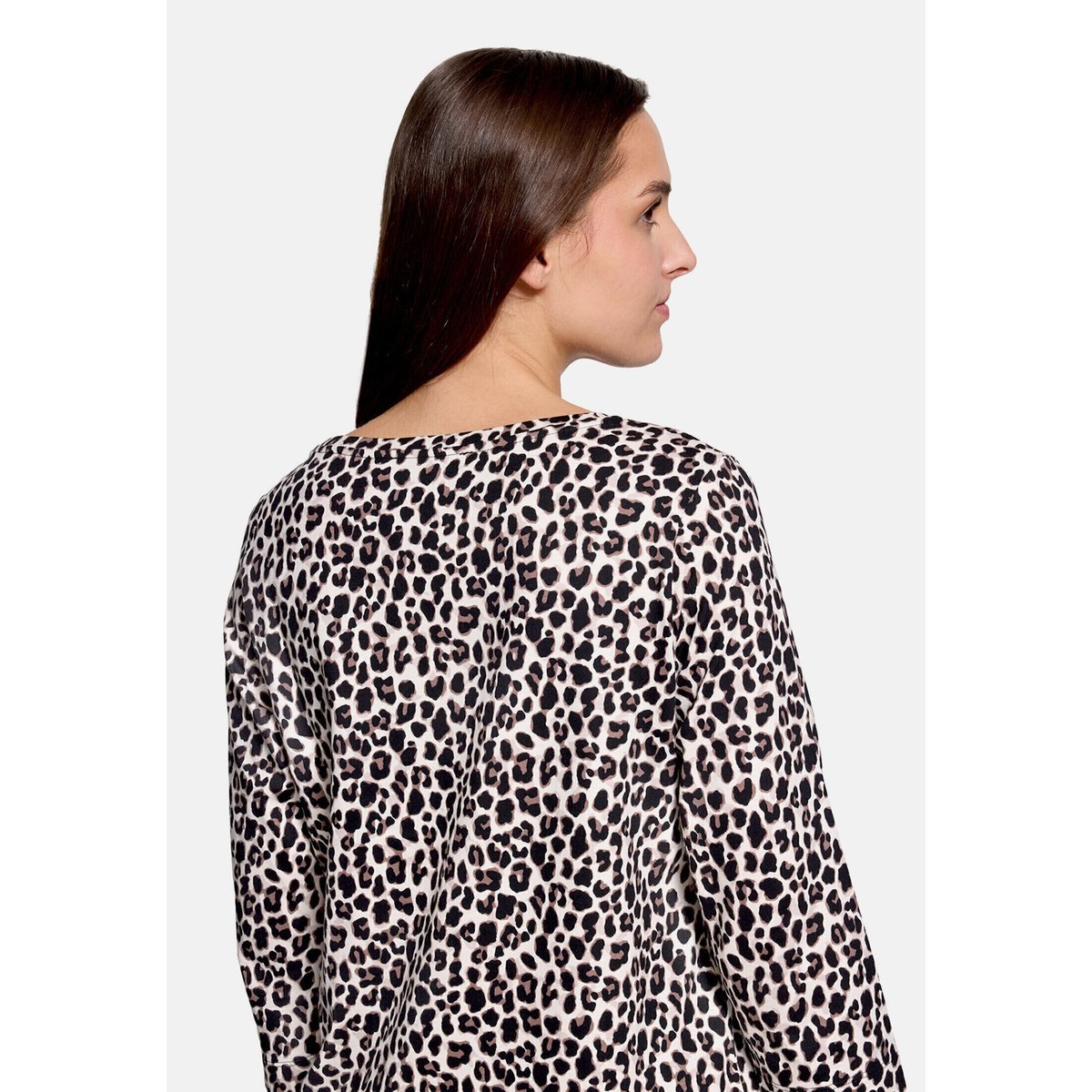 T-shirt basique à motif placé beige/marron, BETTY BARCLAY