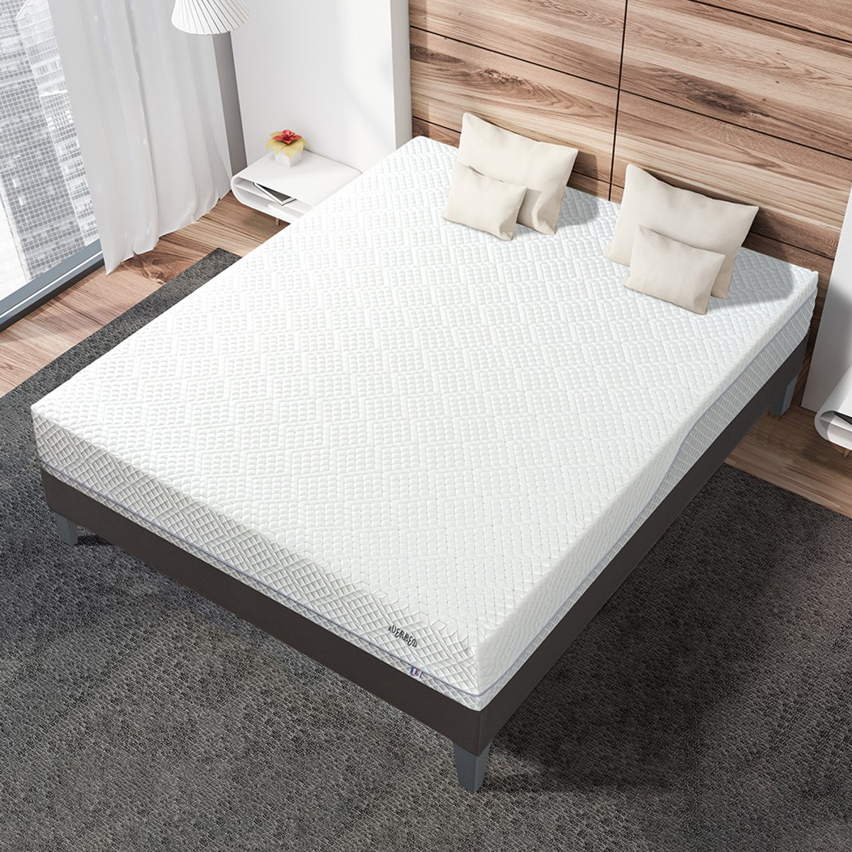 Matelas Mousse avec mémoire de forme EVERBED blanc, BELLECOUR