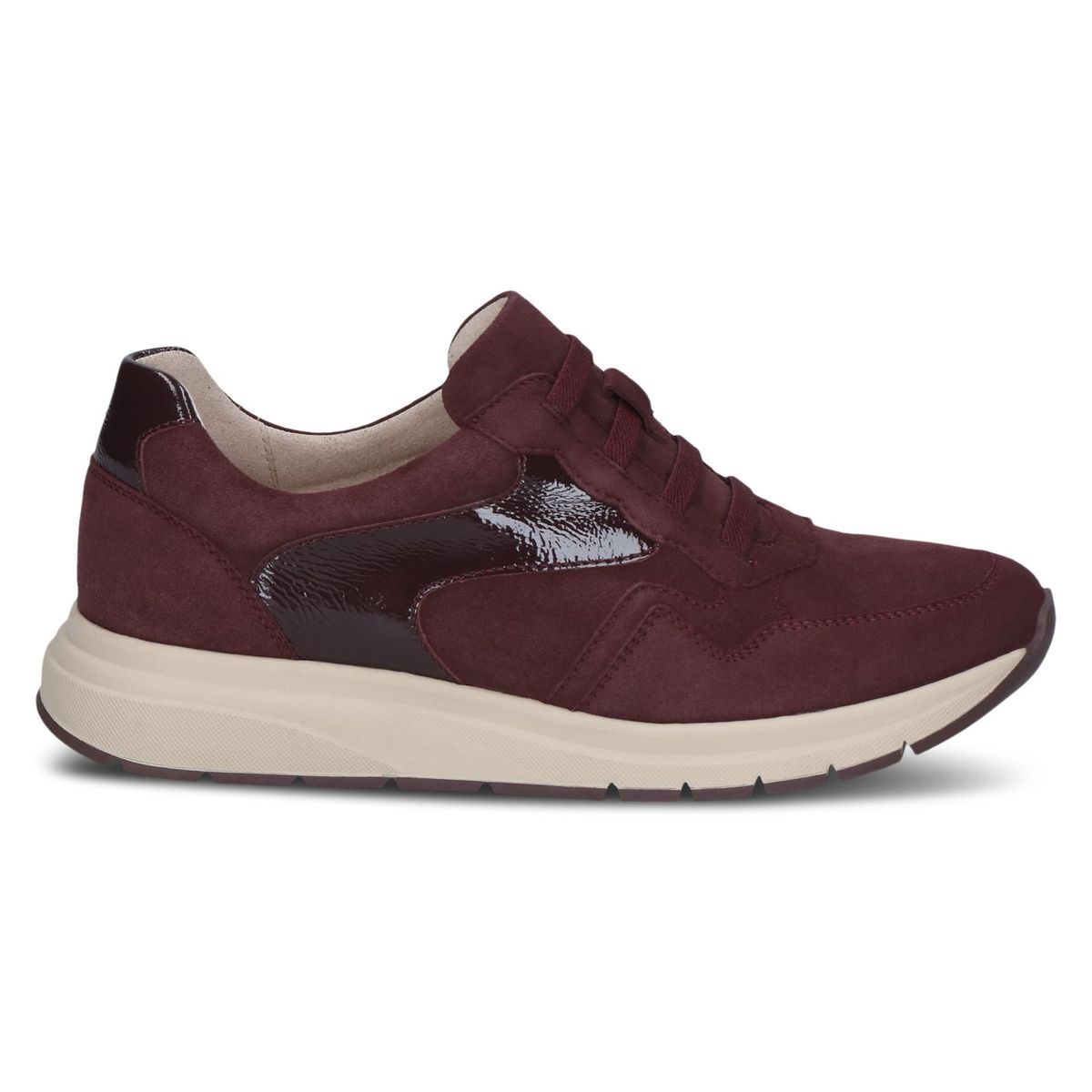 Basket en cuir violet violet raisin, CAPRICE