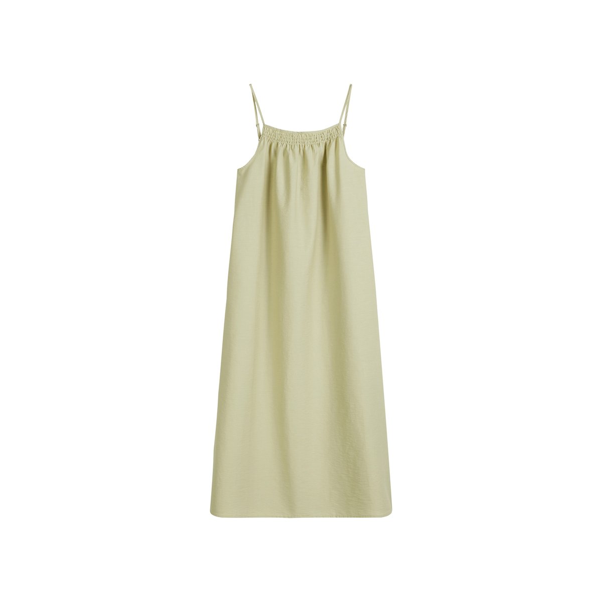 Robe à bretelles spaghetti relaxed en mélange de coton organique jaune clair, MARC O’POLO DENIM