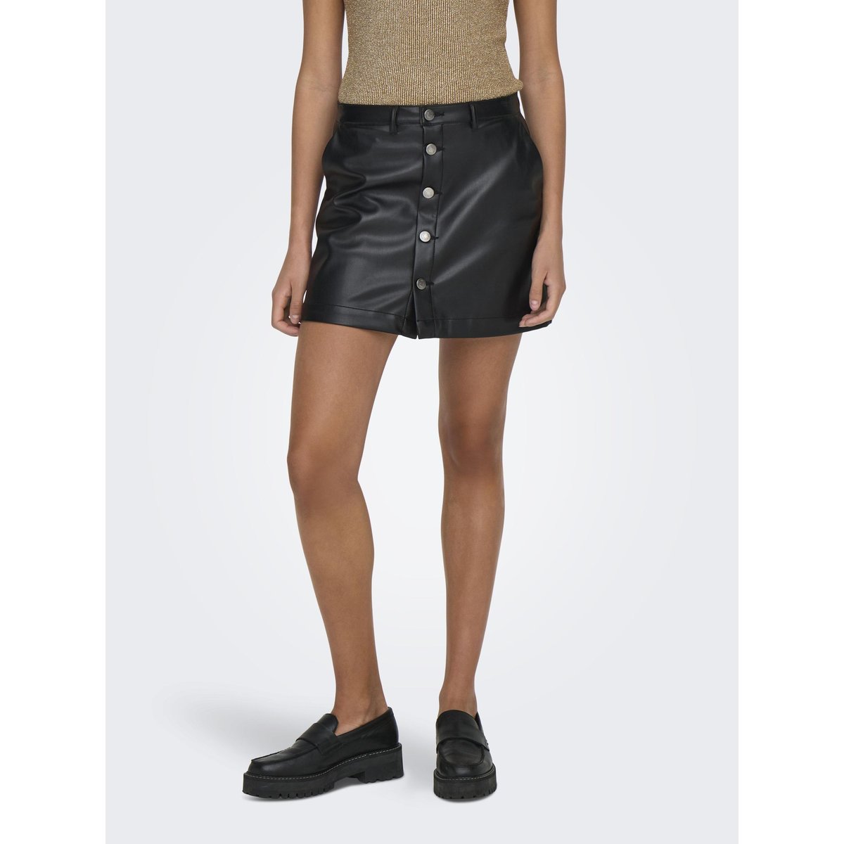 Jupe En Cuir black, ONLY