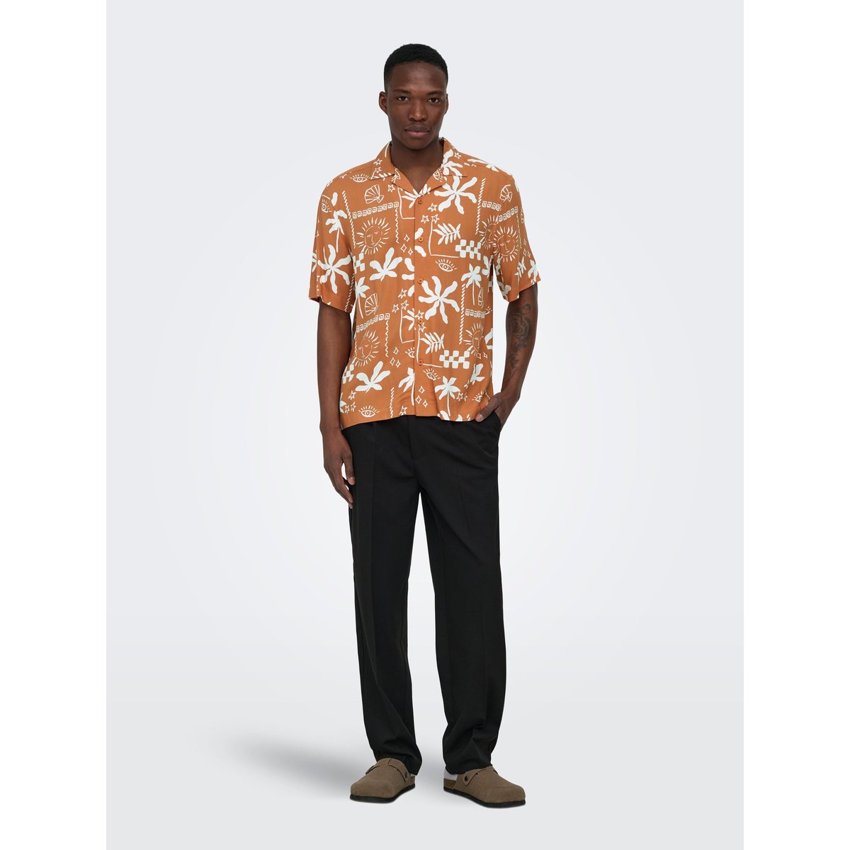 Chemise raw sienna, ONLY & SONS