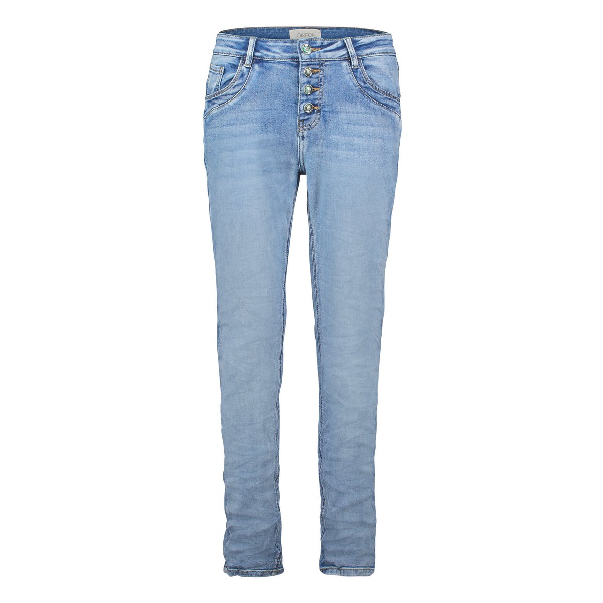 Jean Boyfriend de style vintage bleu, CARTOON