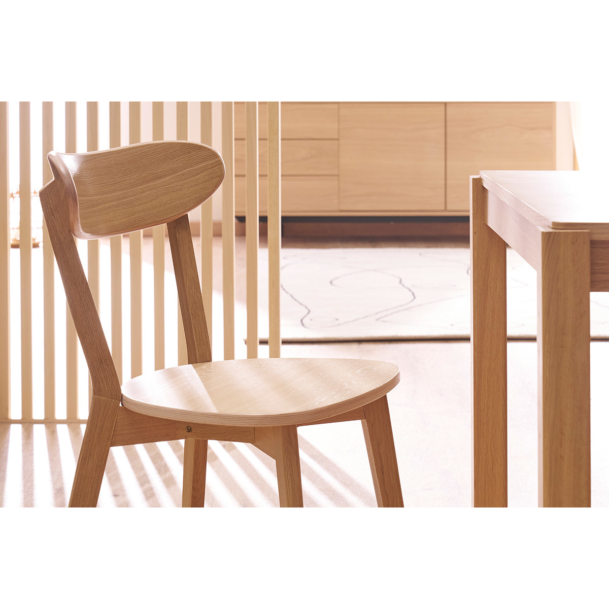 Chaises vintage en bois (lot de 2) DOVE chêne clair, MILIBOO