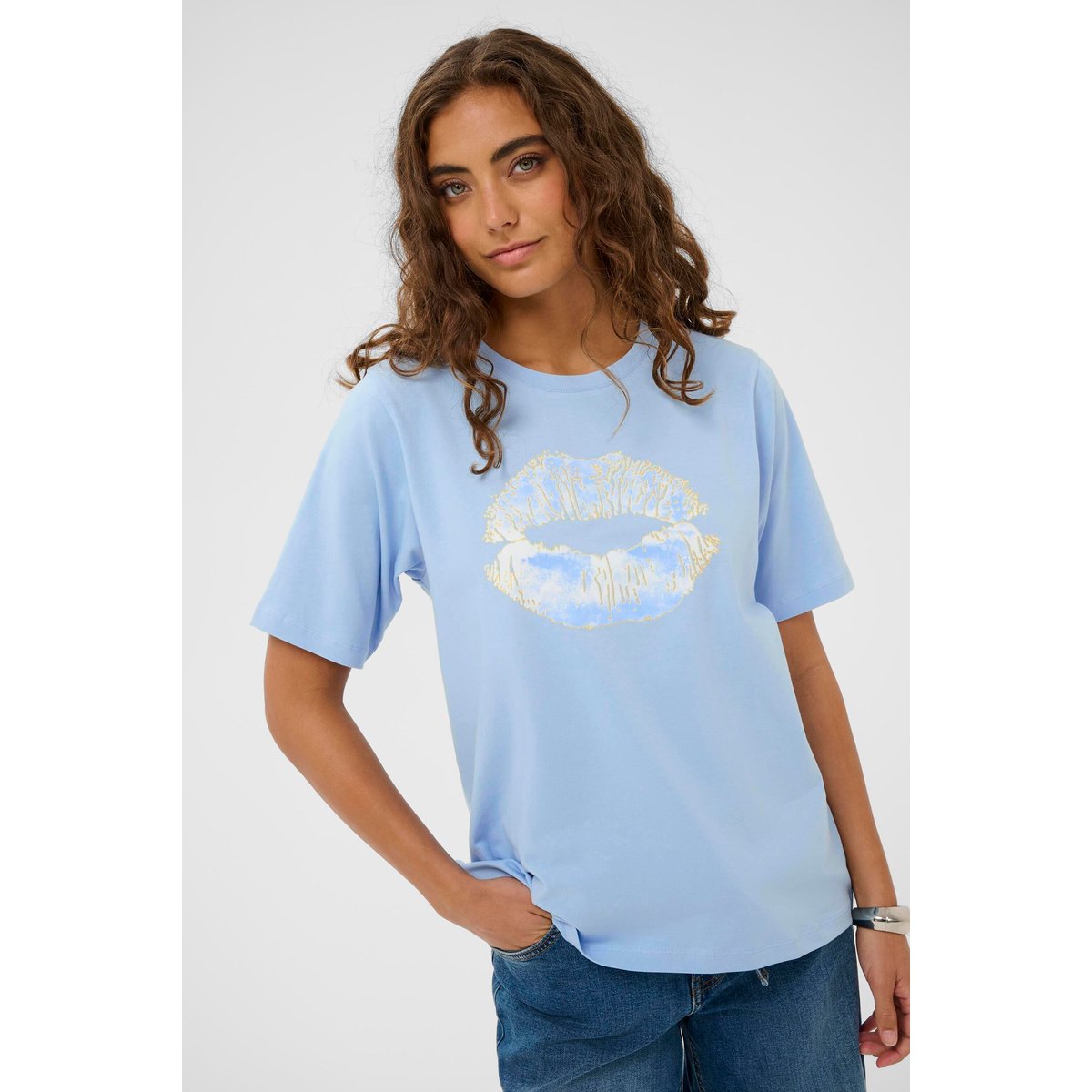 T-shirt à manches courtes bleu powder blue, CULTURE
