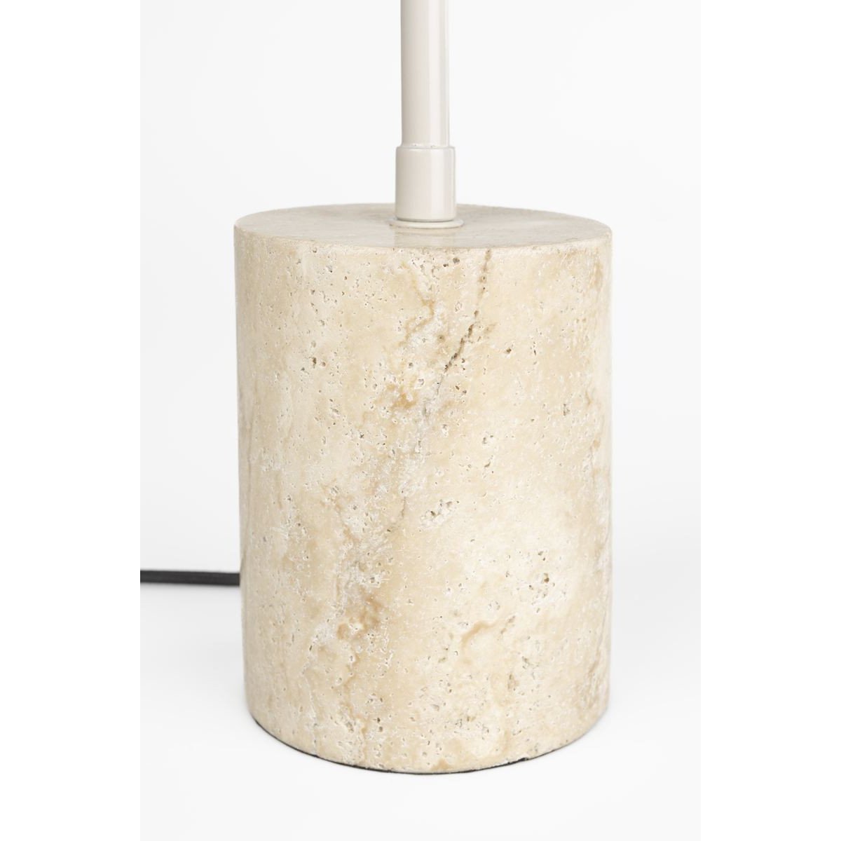 Lampe design en travertin mid century gris, BOITE A DESIGN