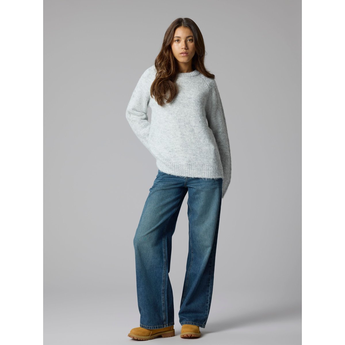 Pull En Maille gris - light grey melange1, NAME IT